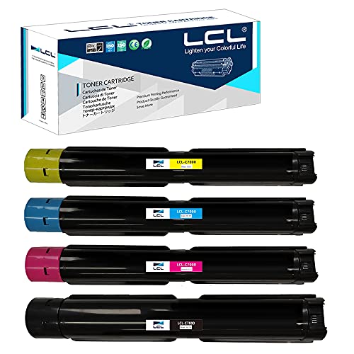 LCL Compatible Toner Cartridge Replacement for Xerox Versalink C7000 C7000 DN C7000 n C7000V DN C7000V n C7001V_T 106R03757 106R03760 106R03759 106R03758 High Yield (Black Cyan Magenta Yellow 4-Pack)