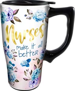 spoontiques nurses make it better ceramic travel mug