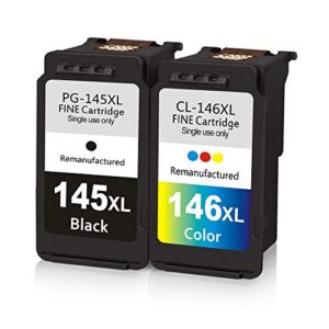replacement pg-145xl black cl-146xl color ink cartridge pg 145xl cl 146xl remanufactured ink cartridges for canon pixma ip2810 mg2410 mg2910 mg3010 printers