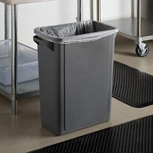 60 Qt. / 15 Gallon / 57 Liters Gray Slim Rectangular Trash Can. Trash Bin Kitchen Garbage Can Waste Basket Recycle Bin