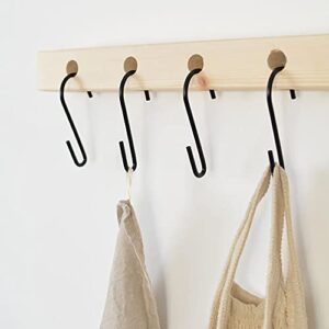 30 Pack S Hooks Pans Pots Rack, 2.4 inch S Shaped Hooks Hangers for Hanging Kitchenware Pots Utensils Clothes Bags Towels Plants