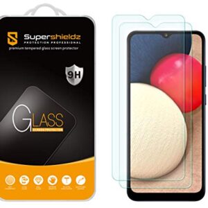 (2 Pack) Supershieldz Designed for Samsung Galaxy A02s Tempered Glass Screen Protector, Anti Scratch, Bubble Free