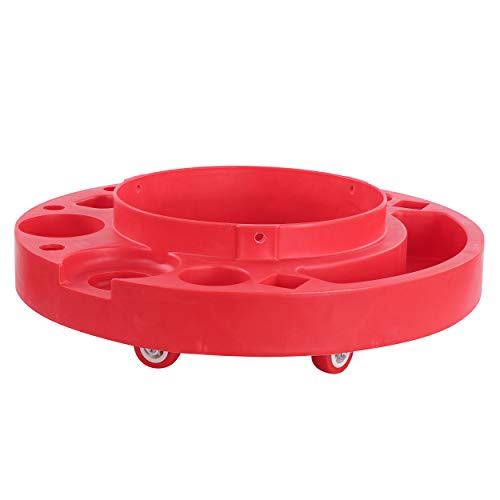 BISupply 5 Gallon Bucket Dolly - Detailing Cart for 11.5 Inch Rolling Car Wash Bucket with Wheels and Compartments