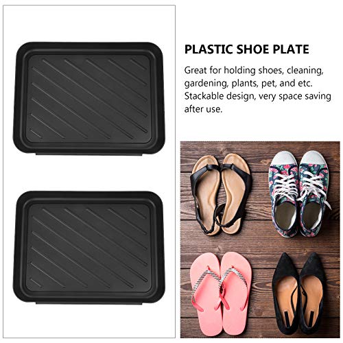 BESPORTBLE Multi-Purpose Boot Tray Mat, Dog Bowl Tray, Shoe Mats for Entryway Indoor & Outdoor, Multi-Purpose Tray for Pets, Garden, Shoes 15. 7 X 11. 79 inch