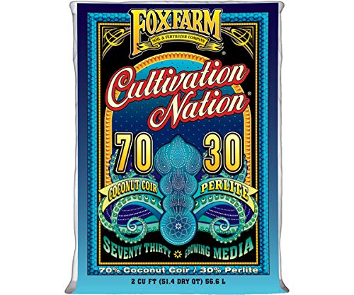 FoxFarm FX17090 Cultivation Nation 70/30, 2 cu ft Coconut Coir & Perlite, Blue