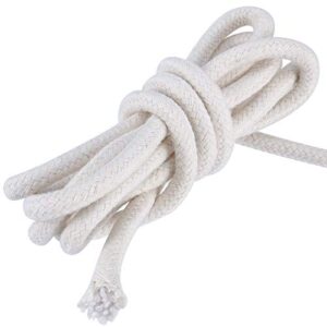 Natural Cotton Rope, ZEONHAK 1/4 Inch x 328 Feet White Clothesline Rope, All Purpose Braided Cord for Clothes Hanger Garden Flower Plant DIY Decoration