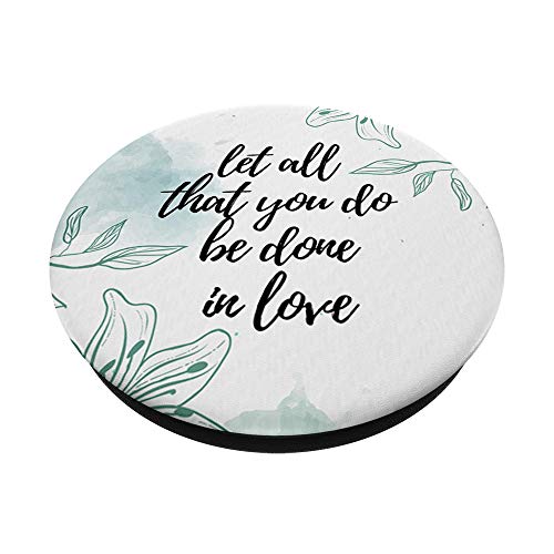 Inspirational Bible Verses Flowers Christian Gift PopSockets PopGrip: Swappable Grip for Phones & Tablets