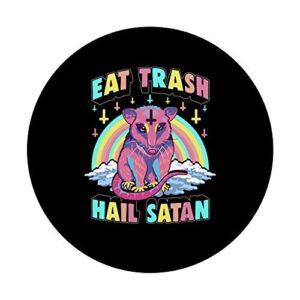 Eat Trash Hail Satan Kawaii Pastel Goth Possum PopSockets Swappable PopGrip