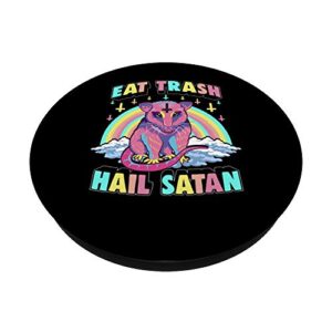 Eat Trash Hail Satan Kawaii Pastel Goth Possum PopSockets Swappable PopGrip