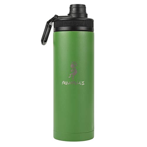 Aquapelli Vacuum Insulated Water Bottle, 18 Ounces, Willow Green