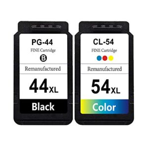 sansecai remanufactured for pg-44 cl-54 xl ink cartridges for canon 44 54 xl replacement ink cartridge for e201 e401 e402 e3110 e471 printer (black, tri-color, 2-pack)