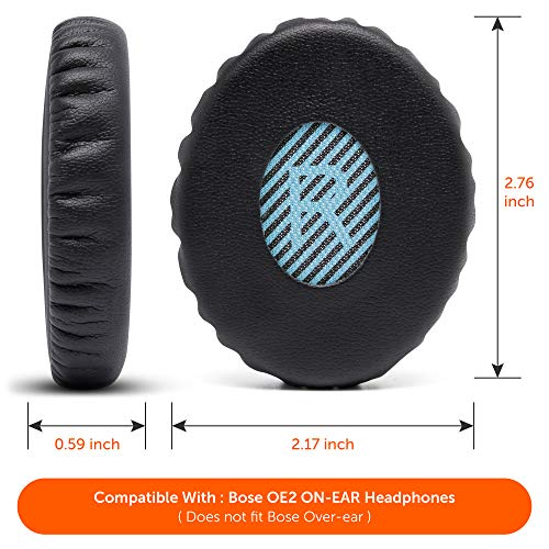 WC Wicked Cushions Replacement Ear Pads for Bose On-Ear 2 (OE2 & OE2i) Headphones - Earpads for Bose SoundTrue & SoundLink On-Ear (OE) Headphones - Softer Leather, Luxury Memory Foam, Added Thickness