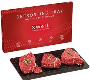 xwell quick defrosting tray for frozen meat — thawing tray, frozen meat defroster, meat defrosting tray, meat thawing board, defrosting board, thawing plate, fast defrost tray mat, rapid thaw plate