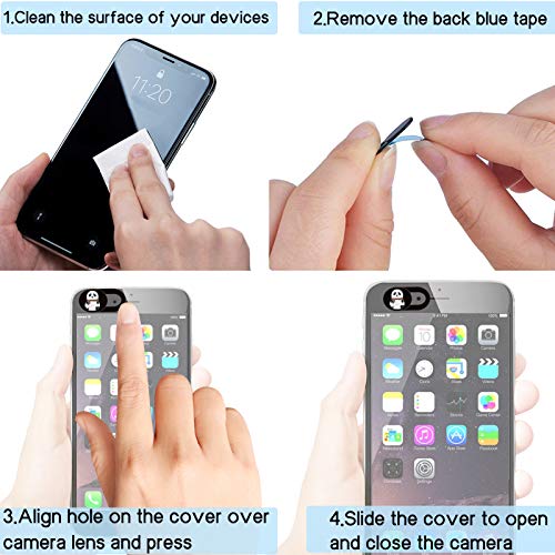 Laptop Camera Cover Slide Cute, Webcam Cover Cute 6 Pack 0.027in Ultra Thin Camera Blocker Protect Privacy Sliding Design for Computer/Laptop/Desktop/PC/iMac/MacBook Pro/Mac Mini/Smartphone(Mix