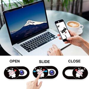 Laptop Camera Cover Slide Cute, Webcam Cover Cute 6 Pack 0.027in Ultra Thin Camera Blocker Protect Privacy Sliding Design for Computer/Laptop/Desktop/PC/iMac/MacBook Pro/Mac Mini/Smartphone(Mix