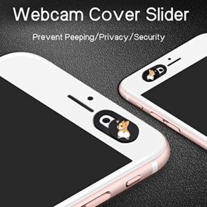 Laptop Camera Cover Slide Cute, Webcam Cover Cute 6 Pack 0.027in Ultra Thin Camera Blocker Protect Privacy Sliding Design for Computer/Laptop/Desktop/PC/iMac/MacBook Pro/Mac Mini/Smartphone(Mix