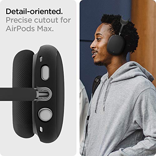 Spigen Silicone Fit Designed for Airpods Max Case Cover Protective Silicone Ear Cup Covers - Black