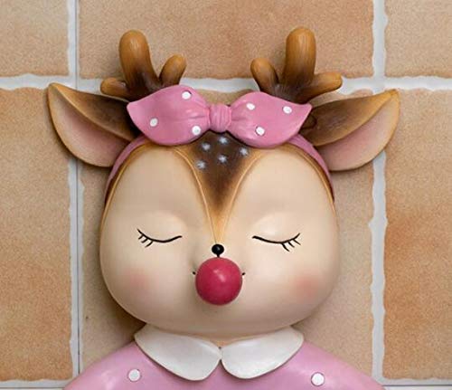 SHUANGJ Toilet Toilet Paper Towel Roll Paper Box Creative Cartoon Cute Sika Deer Roll Paper Hanger Wall-Mounted Free Punch Fantasy Unicorn