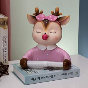 SHUANGJ Toilet Toilet Paper Towel Roll Paper Box Creative Cartoon Cute Sika Deer Roll Paper Hanger Wall-Mounted Free Punch Fantasy Unicorn