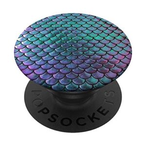 opalescent vibrant mermaid color turquoise blue violet green popsockets swappable popgrip