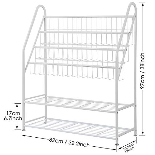 Olebes Kids Book Rack, 5 Children Sling Bookshelf, Bookcase Rack for Kid Toy Storage Organizer, Children's Display Storage Shelves for Books Toys in Study Living Room Bedroom