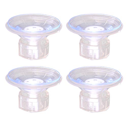 Amosfun 4 Pcs Suction Hooks Cups Cup with for Shower Sponge Glass Holder Window Without-Strong Suction Plastic Suction Cup Wall Hangers Sucker Pads with a Bolt for Bathroom Kitchen Windows Glass