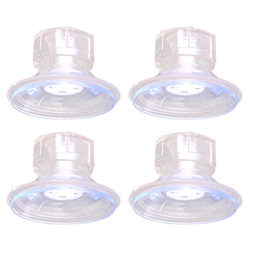 Amosfun 4 Pcs Suction Hooks Cups Cup with for Shower Sponge Glass Holder Window Without-Strong Suction Plastic Suction Cup Wall Hangers Sucker Pads with a Bolt for Bathroom Kitchen Windows Glass