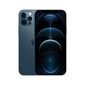 apple iphone 12 pro, 128gb, pacific blue - fully unlocked (renewed)