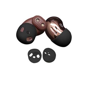 (2 pairs) fwy silicone cover compatible for samsung galaxy buds live ear tips, non-slip sound leak proof earbuds accessories for galaxy buds live, black