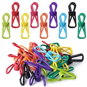 mr. pen- chip clips, 18 pack, 2 inch, assorted colors, utility pvc-coated clips, bag clips, clips for food packages, food clips, kitchen clips, bag clips for food, chip bag clip