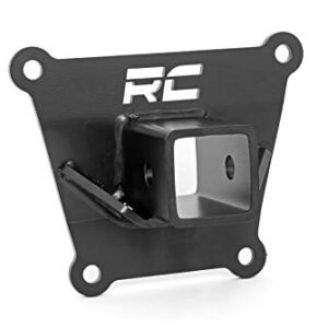 Rough Country 2" UTV Receiver Hitch Plate for 19-22 Polaris RZR Turbo S - 93062,Black