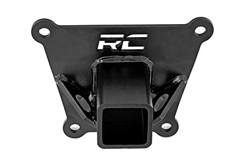 Rough Country 2" UTV Receiver Hitch Plate for 19-22 Polaris RZR Turbo S - 93062,Black