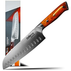 daterra cucina santoku knife - 7 inch | eisenrose - sharp german steel - professional kitchen knives