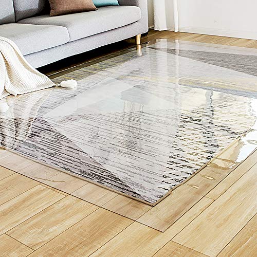 LIQI Clear Vinyl Plastic Floor Runner/Protector, Transparent Carpet Runner Protector Mat for Wooden Floors/Living Room/Hallway, Area Rugs Floor Mat (Size : 0.8x4m/2.6x13.1ft)