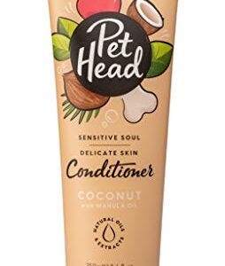 PET Head Dog Conditioner 250ml, Sensitive Soul, Coconut Scent, Conditioner for Dogs with Sensitive Skin, Professional Grooming, Vegan, Hypoallergenic, Natural, ph-Neutral, Gentle Formula for Puppies