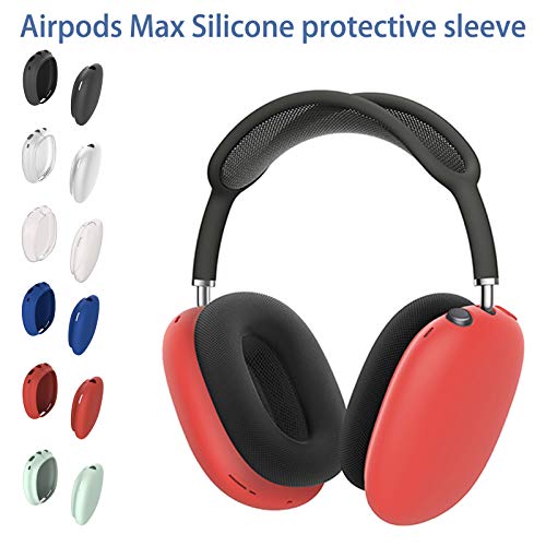 Compatible with Apple AirPods Max, Protective Silicone Sleeve Case for Air Pods Max Headphone, Soft & Long Lasting Headset Protective Cover (Black)