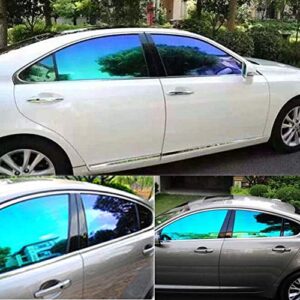 XhuangTech Chameleon Purple Car Side Window Tint Solar Film Protection Scratch Resistant 20% VLT 19.29" in x 9.84' Ft Feet