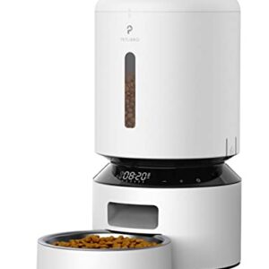 PETLIBRO Automatic Cat Feeder, 4L Auto Pet Dry Food Dispenser with Clog-Free Design, Low Food LED Indication, 0-50 Portion Control for 1-6 Meals Daily, 10s Voice Recorder for Small & Medium Pets