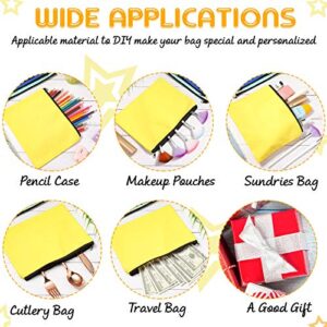 Weewooday 24 Pieces Bulk Makeup Bags Canvas Makeup Bags Bulk Canvas Zipper Pouch Bags Traveling Toiletry DIY Craft Pencil Bag with Zipper for Storage Supplies 12 Colors (9.25 x 6.89 Inch)