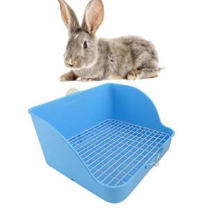 TEHAUX Pet Small Rat Toilet, Square Potty Trainer Corner Litter Bedding Box Pet Pan for Small Animal/Rabbit/Guinea Pig/galesaur/Ferret ( Blue )