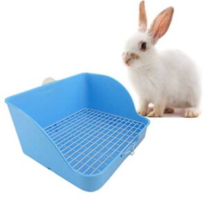 TEHAUX Pet Small Rat Toilet, Square Potty Trainer Corner Litter Bedding Box Pet Pan for Small Animal/Rabbit/Guinea Pig/galesaur/Ferret ( Blue )