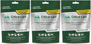 oxbow 3 pack of anise critical care herbivore, 4.97 ounces each, support supplement for small pets