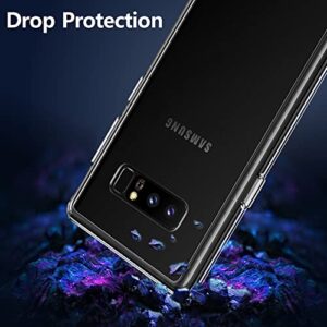 Rayboen Case for Samsung Galaxy Note 8, Crystal Clear Designed Shockproof Non-Slip Cell Phone Case, Hard Plastic Back & Soft TPU Frame Thin Protective Cover for Samsung Galaxy Note 8, 6.3 inch