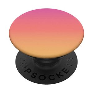 simple solid color chic coral pink sunset ombre design popsockets swappable popgrip