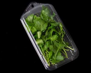 ja kitchens 2 ounce large herb clamshell container - disposable - pack of 20