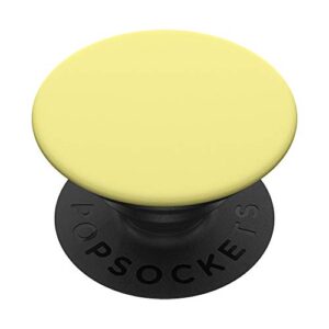 simple solid color chic plain pastel light yellow design popsockets swappable popgrip