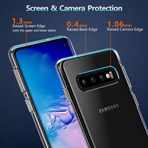 Rayboen Case for Samsung Galaxy S10, Crystal Clear Case Designed Shockproof Cover Thin Phone Protective Case for S10 4G