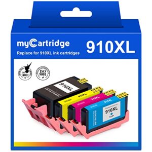 mycartridge remanufactured 910xl ink cartridge replacement for hp 910xl 910 xl works with officejet pro 8022 8020 8025 8028 8035 8015 8031 printer (4-pack)