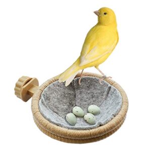 foiburely bird nest canary finch parrot nest with felt（4.5 inches）