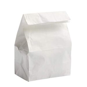 Perfect Stix 4lb Kraft White Paper Bags - Pack of 125ct (Kraft White Bag 4-125)